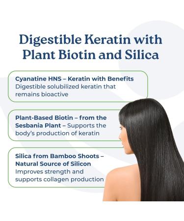 NatureCity True-HNS Hair Nails and Skin Cynatine Keratin and Plant Based Biotin Vitamin Supplement | Fuller and Stronger Hair and Nails | Non GMO | 60 Veggie Capsules (Pack of 2) - Buy Online on GoSupps.com