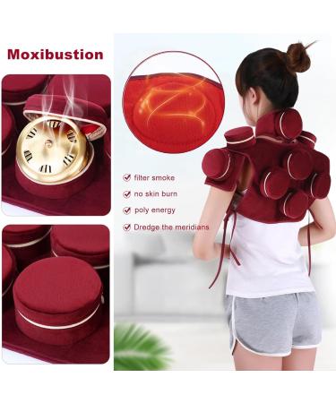 Nichoy Moxibustion Heating Bag & Accessories for Pain Relief | Copper Moxa Box & Cleaning Bag for Waist Neck Knee Shoulder Back - Buy Online on GoSupps.com