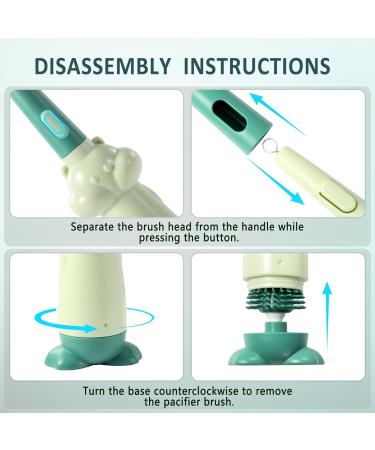 Buy Diboniur 3-in-1 Baby Bottle Brush - Durable Silicone Cleaner for Bottles & Cups | Scratch-Resistant & Easy to Use - Buy Online on GoSupps.com