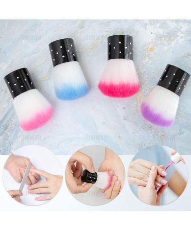 AUEAR 4 Pack Multicolor Nail Powder & Dust Brushes - Nail Art Cleaning Tools for Women and Girls - Buy Online on GoSupps.com