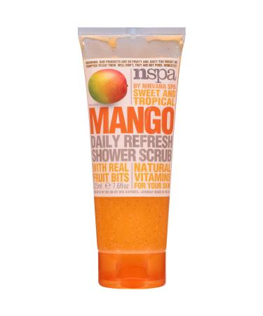 by Nirvana Spa Sweet and Tropical Mango Daily Refresh Shower Scrub with Real Fruit Bits & Natural Vitamins