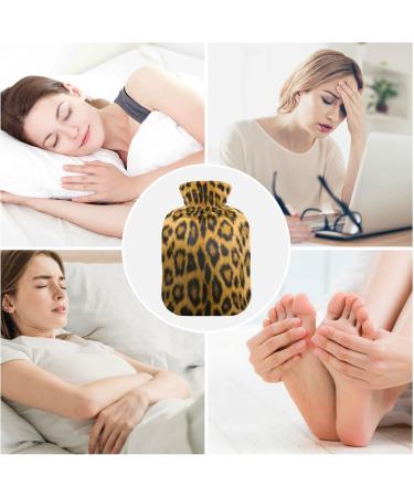 Leopard Print Hot Water Bottle 2L - Cozy Pain Relief & Winter Warmer for Hands & Feet - Buy Online on GoSupps.com