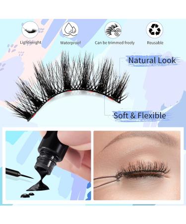 10 Pairs Magnetic Eyelashes Kit - Reusable, Natural Look, Lightweight False Eyelashes with Eyeliner & Tweezers - Easy to Wear, Long Lasting - No Glue Needed - Buy Online on GoSupps.com