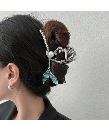 Hair Pins For Women Fish Tail Hair Claw Clip Exquisite Crystal Pearl Hair Clip Hairgrip Barrette For Women's Hair Accessories Jewelry (Color : S 5) - Buy Online on GoSupps.com