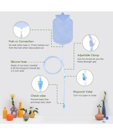 TopQuaFocus 4 Quart Large Enema Bag - Non-Toxic Silicone for Safe Coffee & Water Colon Cleanse | BPA & Phthalates Free (4 Liter - Buy Online on GoSupps.com