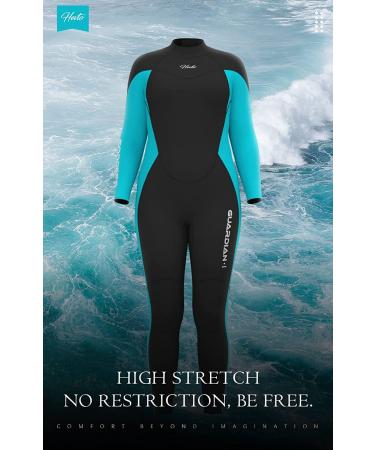 Hevto Plus Size 3/2mm Neoprene Full Wetsuit for Men and Women - Blue S1 - Buy Online on GoSupps.com
