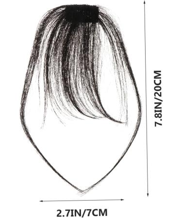LALAFINA Bangs Wig Piece Human Hair Bangs Clip on Bangs Hairpieces Bangs Hair Clip Extension Fake Hair Bangs Mini Clips for Hair Woman Clip Hair Fringe Edge Hair Strands Women's One-piece 20x7cm Black - Buy Online on GoSupps.com