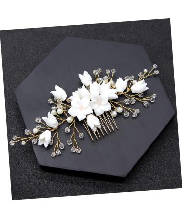 Housoutil Bride Headpieces for Wedding Bride Insert Comb Wedding Headpiece Diamond Headpiece Bridal Headpiece Wedding Diamond Comb Jewelry Comb Bride White Hairpin The Flowers Miss - Buy Online on GoSupps.com