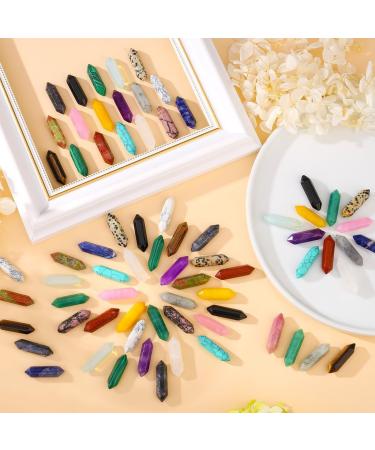 Xiannvxi 72pc Natural Crystal Stones Set - Healing Gemstones for Chakra Amethyst Rose Quartz Tiger Eye Reiki Magic Wand - Perfect Esoteric Gift - Buy Online on GoSupps.com