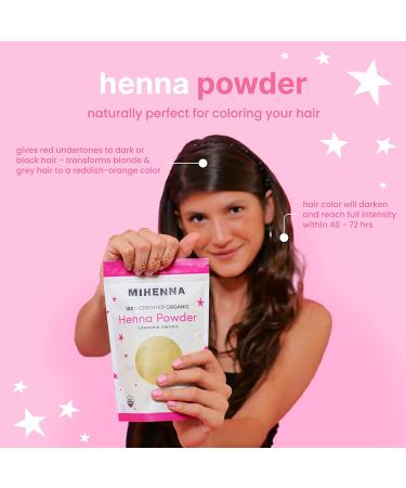 Organic USDA Certified Mihenna Henna Powder for Hair - 100g | Long-Lasting & Pure - 3.53 oz | Pack of 1 - Buy Online on GoSupps.com