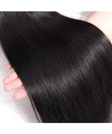 Subella Brazilian Straight Hair 10A Grade Virgin Human Hair Bundles - 14 16 18 Inch Natural Black Color - Buy Online on GoSupps.com