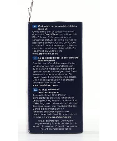 Electrical Toothbrush Wall Charger for EU Socket - Proofvision for Oral-B/Braun (Excludes IO-SIENT & PULSONIC) - International Shipping Available - Buy Online on GoSupps.com