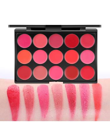 Shogpon 15 Color Cream Lip Gloss Palette & Matte Lipstick Set - Professional Makeup Cosmetics for Everyday Use - Buy Online on GoSupps.com