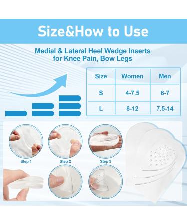 Supination & Pronation Correction Insoles - 3 Layer Adjustable Heel Wedge Inserts for Bow Legs & Knee Pain - Orthotic Foot Alignment - Women 8-12/Men 7.5-13 - Buy Online on GoSupps.com
