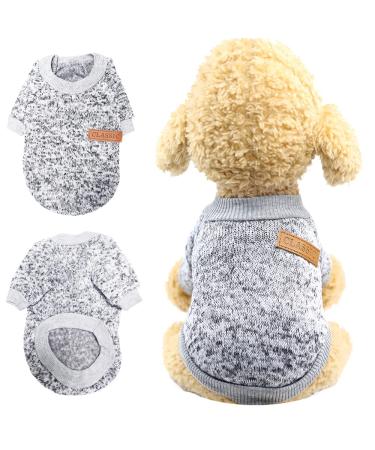 Warm dog sweater pet sweater gray dog sweater winter pet clothing cat sweater dogs dog clothes dog sweaters for small and medium -sized dogs gray XL XL - Buy Online on GoSupps.com