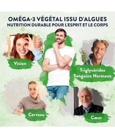 Omega 3 Vegan 1500mg Om ga 3 d'Huile d'Algue d Origine Durable Hautement Dose 750mg DHA + 300mg EPA par Dose - Comple ment Alimentaire Omega3 100% V g talien - 90 G lules - Buy Online on GoSupps.com