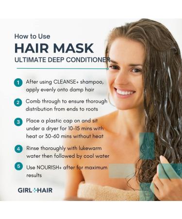 GIRL+HAIR Hydrating Coconut Aloe Vera Hair Mask - 8 fl.oz - Buy Online on GoSupps.com