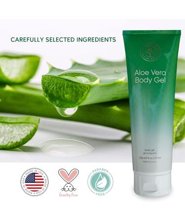 EUDINE Aloe Vera Gel 8Fl Oz - Premium Gel for Hair, Face, and Body - Ideal for Burns, Scars, and Massage - Rich in Nutrients and Vitamins - 1 Pack - Buy Online on GoSupps.com