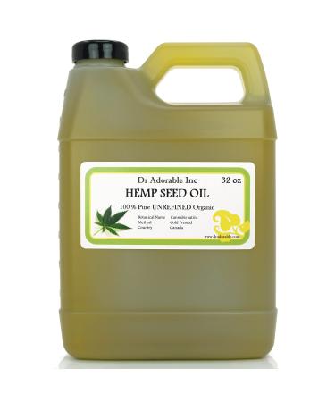 Dr Adorable Hemp Seed Oil Organic Pure 32 Oz/ 1 Quart