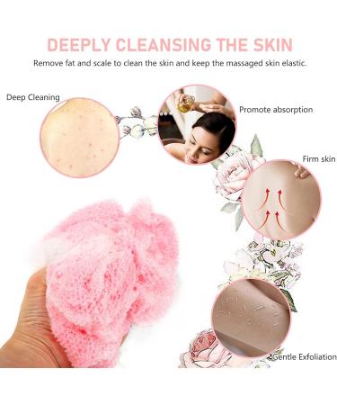 UNWUI 3 Pcs African Exfoliating Net 31.5 Inch Long Body African Net Sponge Exfoliating Washcloth Towels Body Back Scrubber for Daily Shower Bathing Exfoliating (Light Color) - Buy Online on GoSupps.com