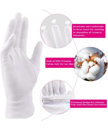 Selizo Moisturizing Gloves for Dry Hands - 3 Pairs of 100% White Cotton Gloves for Women - Hand Moisturizer Sleeping Spa Gloves for Eczema & Dry Hands - Buy Online on GoSupps.com