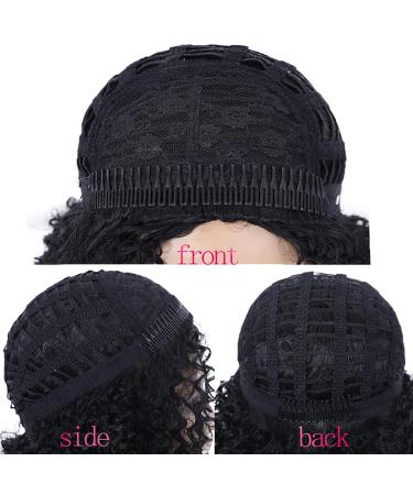 Fancy Afro Kinky Wig - Short Curly Heat Resistant Half Wig for Women - Synthetic Party Cosplay Hairpiece - Buy Online on GoSupps.com