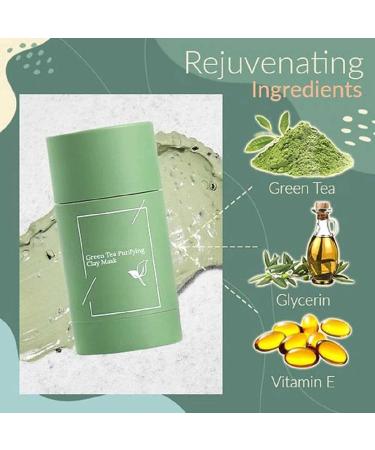 Buy Green Tea Clay Mask Stick - Deep Cleaning Oil Control & Hydration for All Skin Types | International Shipping Available - Buy Online on GoSupps.com