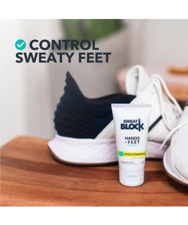 SweatBlock Antiperspirant Lotion for Hands & Feet Proven to Reduce Tough Sweating Reduce Hand & Foot Sweat & Smelly Feet Safe Effective Anti Sweat Lotion for Women & Men 50mL - Buy Online on GoSupps.com