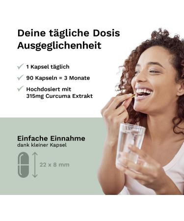 Buy High Dose Curcuma Extract - 315mg Vegan Turmeric Capsules (90) | Additive-Free Lab Tested Made in Germany for Balanced Vitality - Buy Online on GoSupps.com