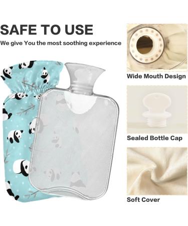 Cartoon Panda Bear Hot Water Bottle with Cover | 2L Heat Bottle for Pain Relief & Warm Compress - Hand & Foot Warmer - Buy Online on GoSupps.com
