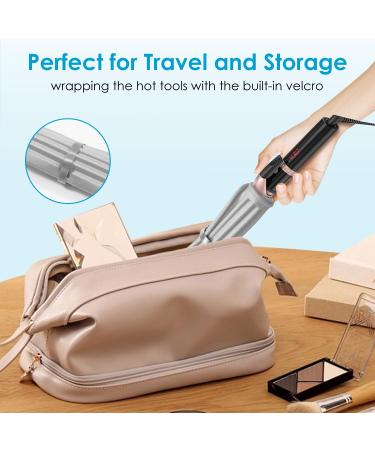 AMIJEAL Large Silicone Heat Resistant Mat - Ideal for Curling Iron Flat Iron & Hair Styling Tools | Portable Hot Pad Cover with Velcro for Travel & Home - Grey - Buy Online on GoSupps.com