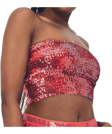 REETAN Sequins Halter Bra Top - Fashion Rave Costume for Women and Girls - Buy Online on GoSupps.com