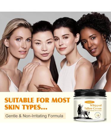 Beef Tallow Cr me de suif nourrie l'herbe avec du miel et de la cire d'abeille cr me hydratante pour le visage et le corps convient la plupart des types de peau - Buy Online on GoSupps.com