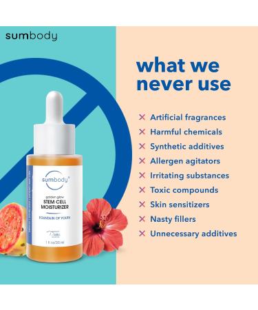 Golden Glow Face Moisturizer - 30ml Squalane Oil & Plant-Based Stem Cell hydrator | Anti-Aging Face Oil for Dry Skin | Hydrating Rare Oils & Minerals - Buy Online on GoSupps.com