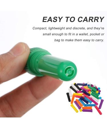 EXCEART 30pcs Empty Nasal Inhaler Tubes - Refillable Aromatherapy Blanks for Congestion Relief | Includes Cotton Wick | Random Color - Buy Online on GoSupps.com