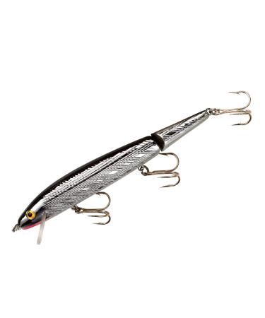 Rebel Lures Jointed Minnow Crankbait Fishing Lure 1 7/8 in, 3/32 oz Silver/Black