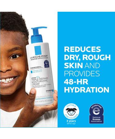 La Roche-Posay Lipikar Triple Repair Body Cream - Shea Butter & Niacinamide Lotion for Dry Skin - 13.52 Fl Oz - Buy Online on GoSupps.com