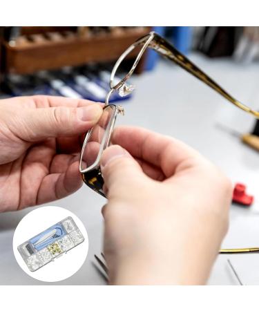 Spectacle Repair Kit - 50Pcs Glasses Screws, Silicone Nose Pads, Expert Replacement Parts Set for Eyeglasses & Sunglasses - Includes Bridge Support, Tweezers, Mirror Cloth - Buy Online on GoSupps.com