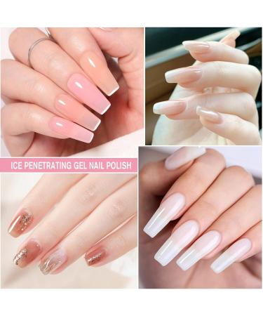 Shining She Jelly Gel Nail Polish Kit - 10 Color UV/LED Soak-Off Gel Set for Salon and Home Nail Art - 8ML - Buy Online on GoSupps.com