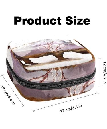 Menstruation Pad Bag with Zipper - Wildlife Forest Rhino Landscape | Women's Tampon & Napkin Collection Bag - Buy Online on GoSupps.com