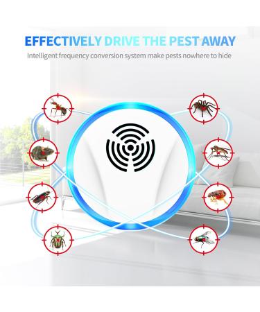 Lickoon Ultrasonic Pest Repeller 6 Pack - Indoor Pest Control for Insects  Roaches  Mice  Spiders  Ants  Bugs & Mosquitoes | Electronic Repellent for Home  Office  Garage  Warehouse & Hotel - Buy Online on GoSupps.com