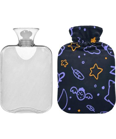 NAANLE Good Night Stars Moon Heat Bottle | 1L Pain Relief & Cold Therapy with Transparent Flap Handle - Buy Online on GoSupps.com