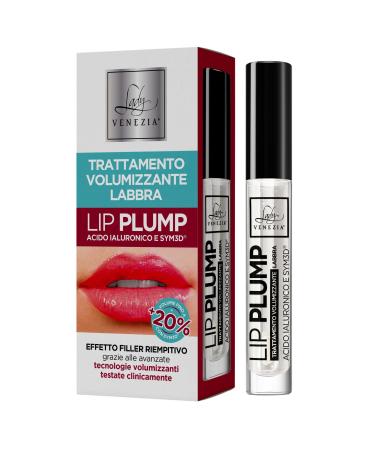 Lady Venezia Lip Plumping Gloss | Clear Gloss with Hyaluronic Acid | Lip Gloss | Lip Plumper | Volumizes and Hydrates | Lady Venezia | Made in Italy