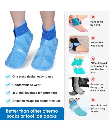 ComfiTECH Chemo Gloves & Socks - Cold Therapy Pack for Neuropathy Relief - Chemotherapy Care Kit for Men and Women - Ideal for Plantar Fasciitis and Carpal Tunnel - Size Medium - Buy Online on GoSupps.com