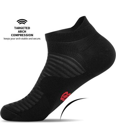 Unisex Black Compression Running Ankle Socks (6 Pairs) - Large-X-Large - Buy Online on GoSupps.com