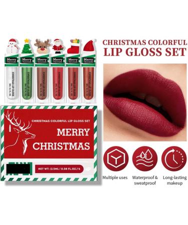 Christmas Lipstick Set Christmas Lip Makeup Kit Christmas Lip Gloss Set Lip Stain Set For Women Christmas Moisturizing Lip Gloss - Buy Online on GoSupps.com