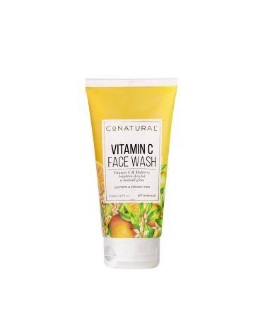 conatural Vitamin C Face Wash 150ml - Sulfate-Free Paraben-Free pH Balanced Brightening Cleanser for Radiant Even Skin Tone - Natural & Organic Formula Hydrating & Gentle for All Skin Types 150ml