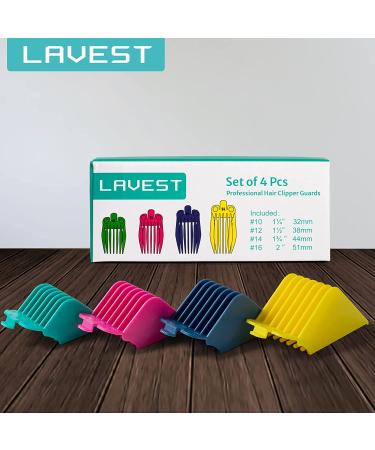 Professional Extra Long Hair Clipper Guards Set for Wahl Clippers - Color Coded Replacement Combs - Sizes 1.25, 1.5, 1.75, & 2 (#10, 12, 14, 16) - Buy Online on GoSupps.com