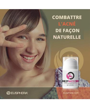 EUSPHERA EU4SKIN Face and Body Cream with Natural Ingredients for Topical Use Soothing and Calming Action for Eczema Acne and Epidermal Injury of Psoriasis 50 ml - Buy Online on GoSupps.com