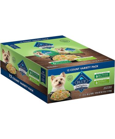 Blue Delights Natural Wet Dog Food Filet Mignon in Gravy/NY Strip in Gravy 3.5 oz. Cup (Case of 12) - Buy Online on GoSupps.com